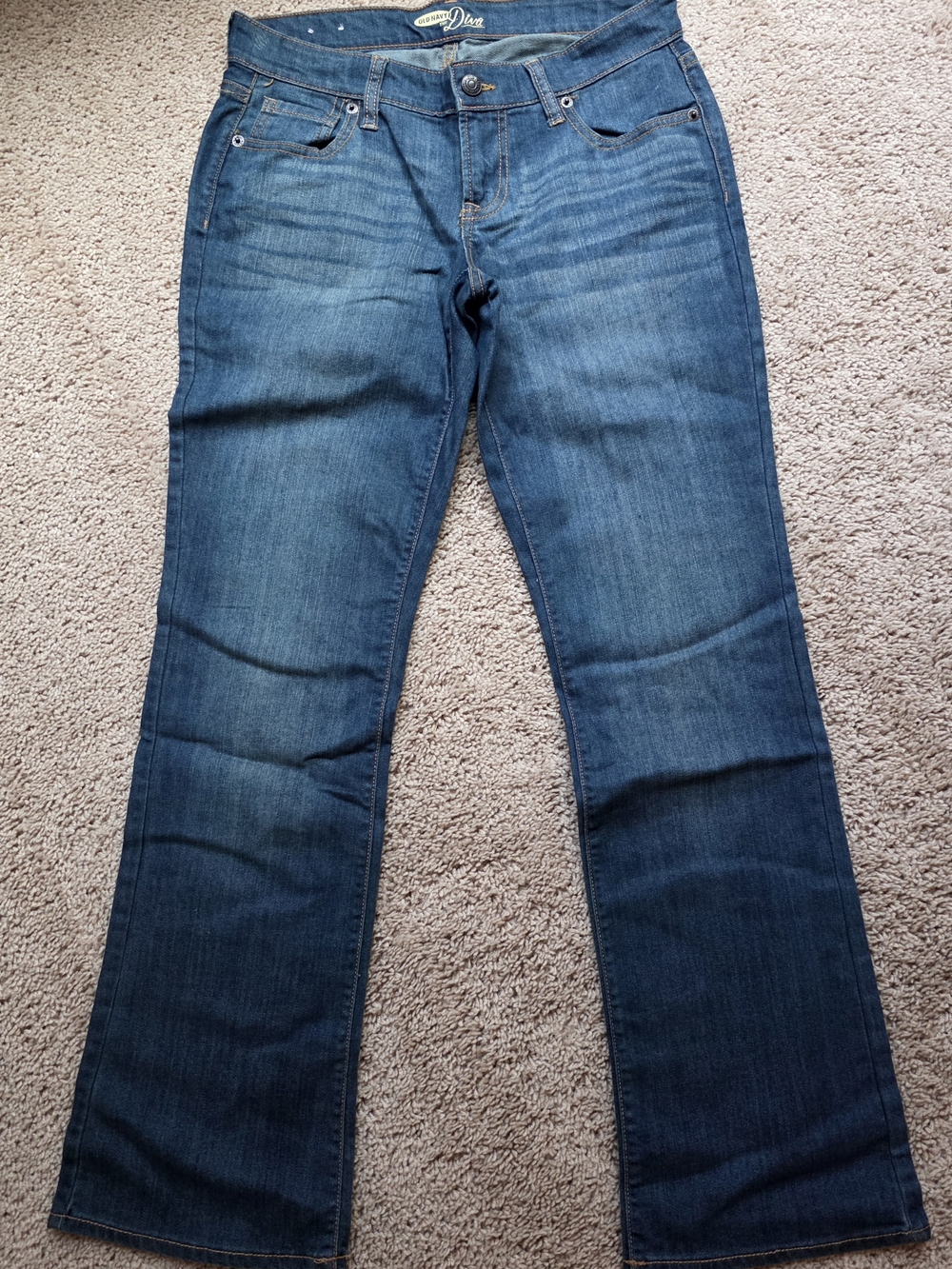 Old Navy Women's Boot Cut Jeans in Dark Blue Wash